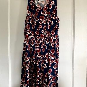 XL French Grey Floral Dress